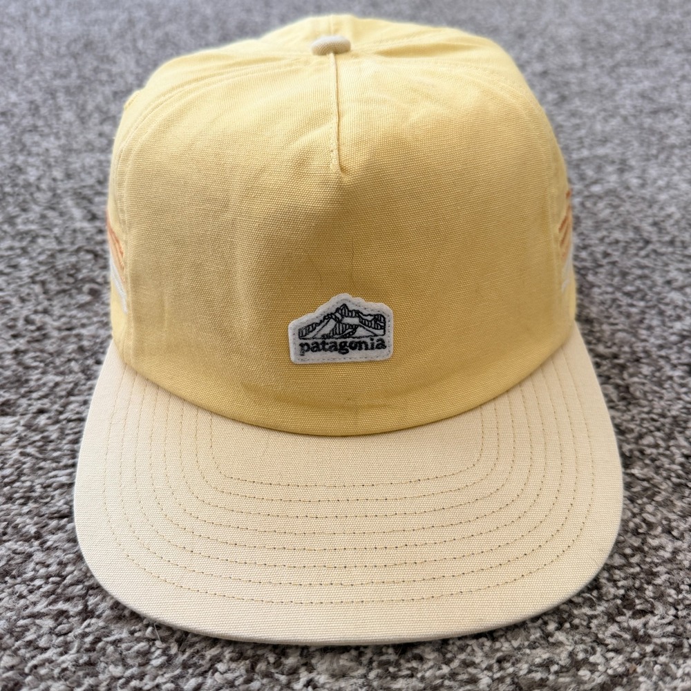 Patagonia Netplus Baseball Cap Unisex One Size Embroidered Logo Yellow